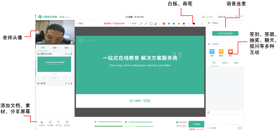 三种直播类型介绍及收费操作截图